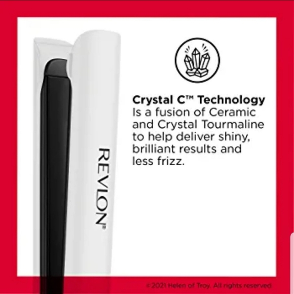 REVLON Crystal C + Ceramic Digital Hair Flat Iron | Long-Lasting Shine - Picture 2 of 6
